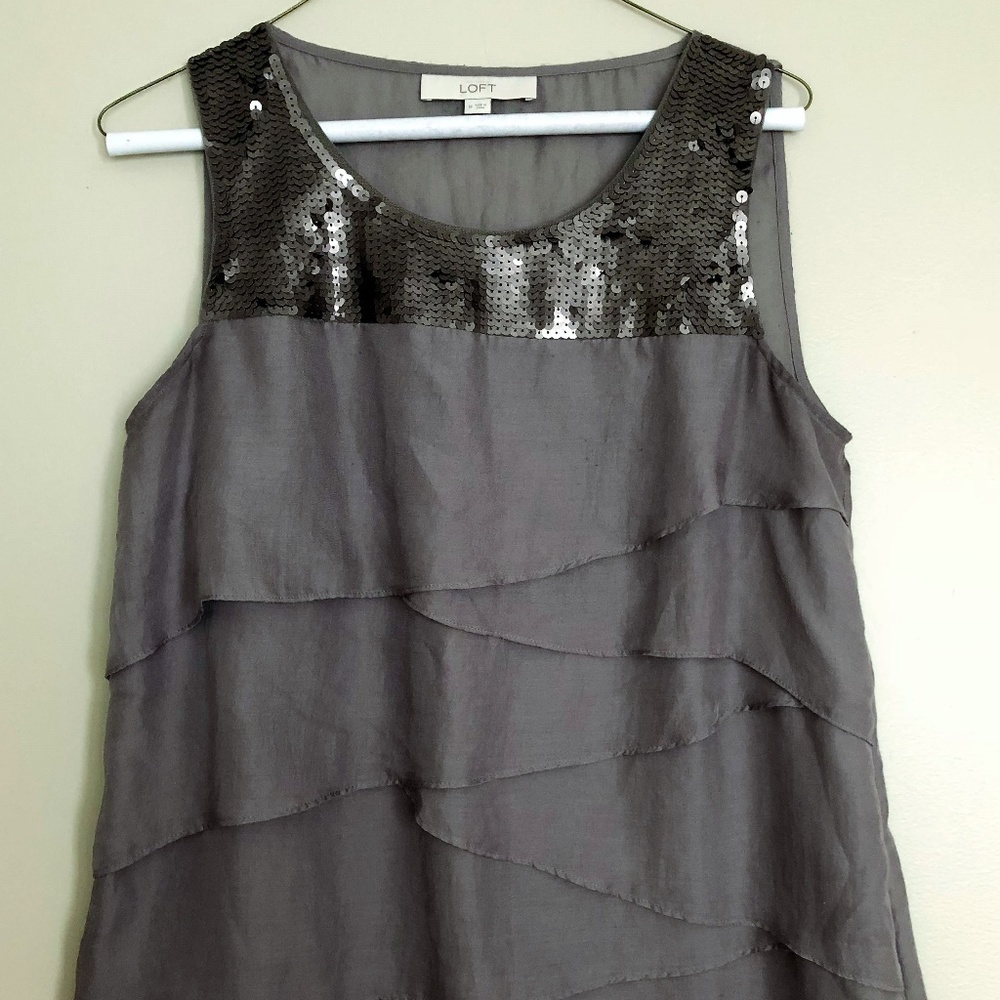 Layered blouse with Sequin Top